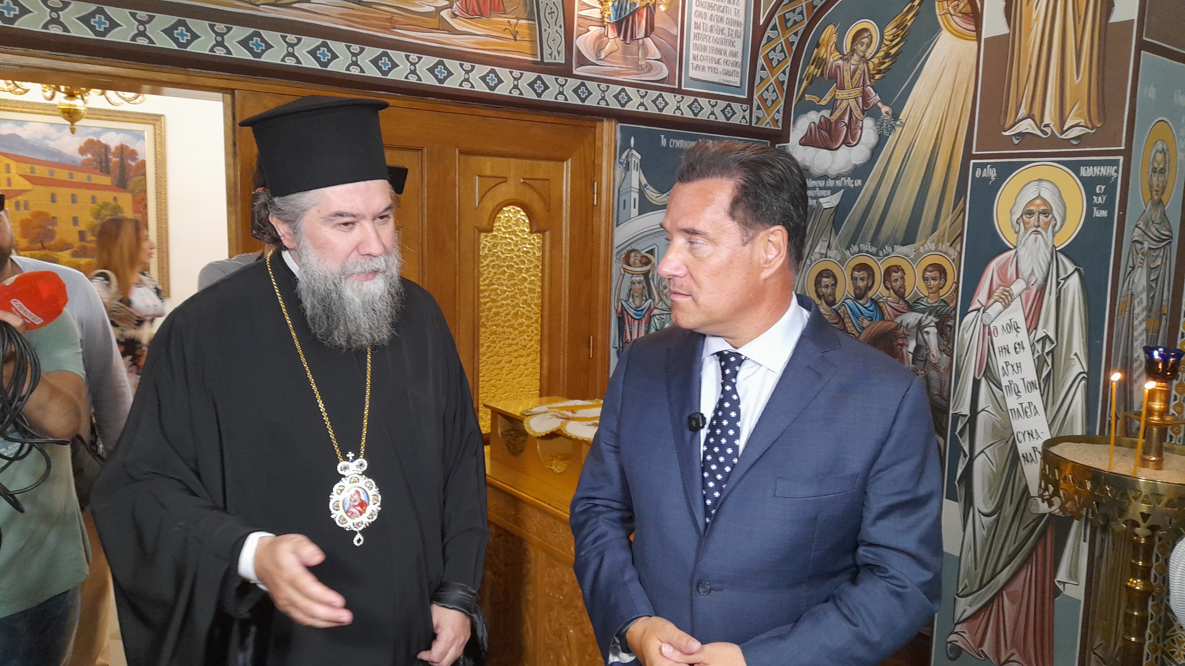 O ΑΔΩΝΙΣ ΓΕΩΡΓΙΑΔΗΣ ΕΠΙΣΚΕΦΤΗΚΕ ΤΟΝ ΜΗΤΡΟΠΟΛΙΤΗ ΣΕΡΡΩΝ κ. ΘΕΟΛΟΓΟ  