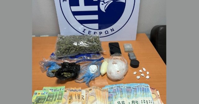 ΣΥΝΕΛΗΦΘΗ ΕΝΑ ΑΤΟΜΟ ΣΤΙΣ ΣΕΡΡΕΣ ΓΙΑ ΠΟΣΟΤΗΤΕΣ ΚΟΚΑΪΝΗΣ ΚΑΙ ΚΑΝΝΑΒΗΣ