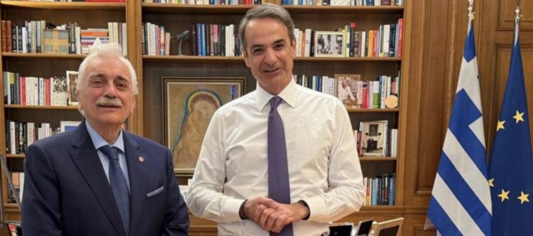 ΣΥΝΑΝΤΗΣΗ ΚΥΡΙΑΚΟΥ ΜΗΤΣΟΤΑΚΗ ΜΕ ΤΟΝ ΠΡΟΕΔΡΟ ΤΟΥ ΕΛΛΗΝΙΚΟΥ ΕΡΥΘΡΟΥ ΣΤΑΥΡΟΥ ΑΝΤΩΝΗ ΑΥΓΕΡΙΝΟ