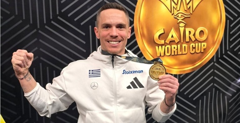 ΧΡΥΣΟ ΜΕΤΑΛΛΙΟ ΚΑΤΕΚΤΗΣΕ Ο ΛΕΥΤΕΡΗΣ ΠΕΤΡΟΥΝΙΑΣ  ΣΤΟ ΠΑΓΚΟΣΜΙΟ ΚΥΠΕΛΛΟ ΓΥΜΝΑΣΤΙΚΗΣ ΚΑΪΡΟΥ